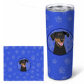 Doberman Pinscher Black and Rust Natural Ears #1  Stainless Steel Skinny Tumbler 20 oz Vacuum Double Walled Reusable Insulated Travel Cup