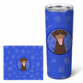 Doberman Pinscher Red and Rust Natural Ears #1  Stainless Steel Skinny Tumbler 20 oz Vacuum Double Walled Reusable Insulated Travel Cup
