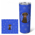 Doberman Pinscher Red and Rust Natural Ears #2  Stainless Steel Skinny Tumbler 20 oz Vacuum Double Walled Reusable Insulated Travel Cup