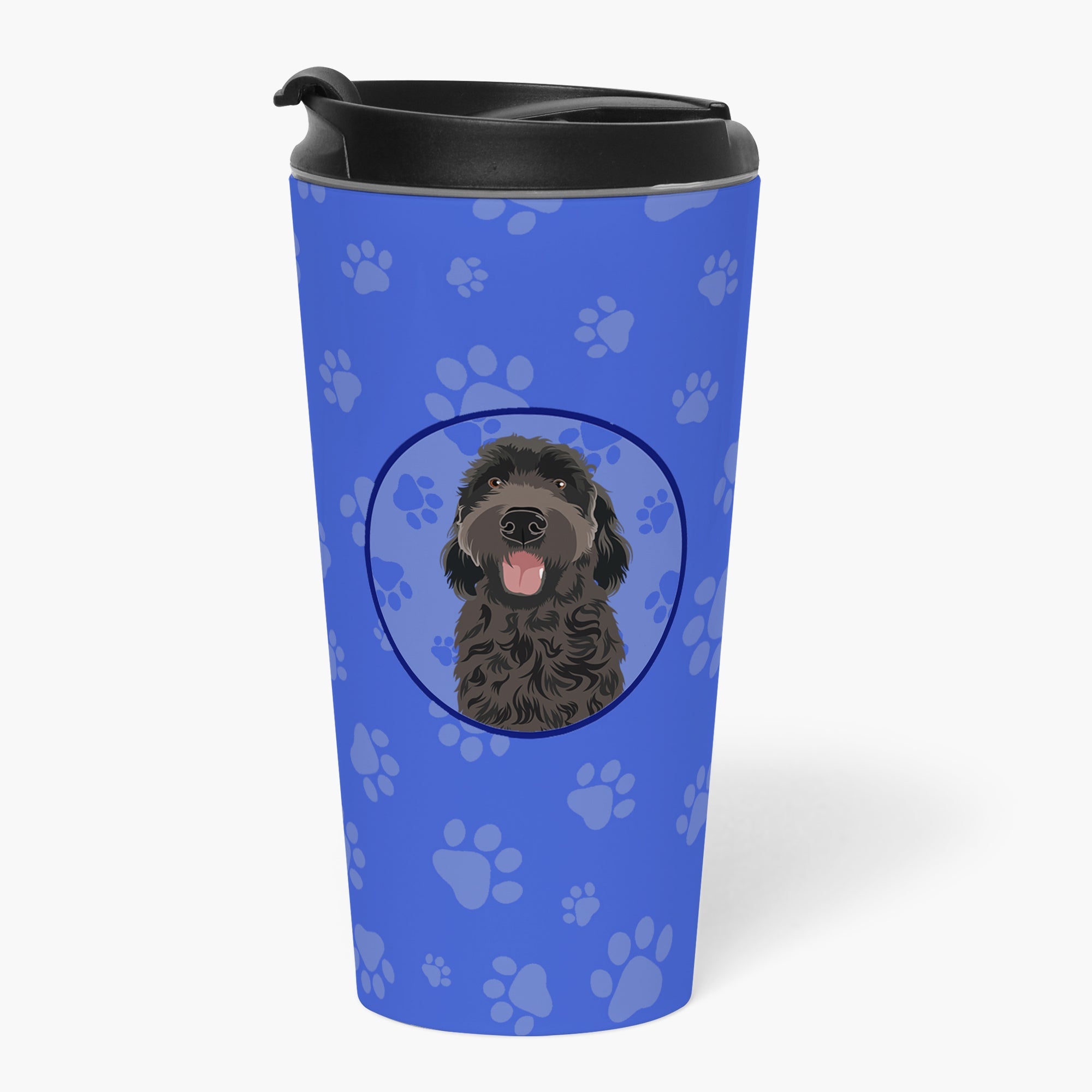 Doodle Black #1  Stainless Steel 16 oz  Tumbler Blue Insulated Tumbler with Lid, Cute Travel Cup for Coffee, Cocktails, Gift Men, Dad, Women, Mother