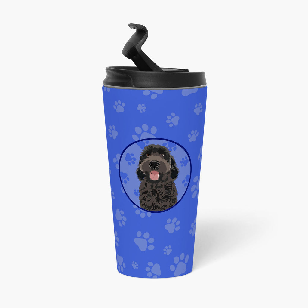 Doodle Black #1  Stainless Steel 16 oz  Tumbler Blue Insulated Tumbler with Lid, Cute Travel Cup for Coffee, Cocktails, Gift Men, Dad, Women, Mother