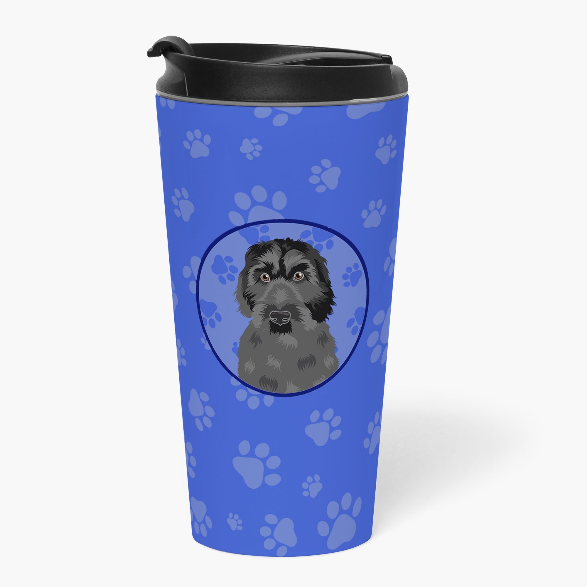 Doodle Black #3  Stainless Steel 16 oz  Tumbler Blue Insulated Tumbler with Lid, Cute Travel Cup for Coffee, Cocktails, Gift Men, Dad, Women, Mother