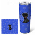 Doodle Black and Tan  Stainless Steel Skinny Tumbler 20 oz Vacuum Double Walled Reusable Insulated Travel Cup