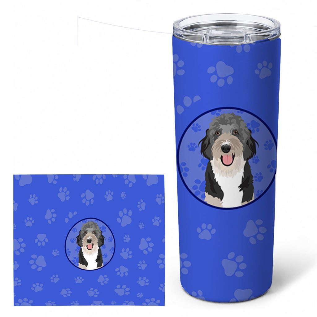 Doodle Black Tricolor #1  Stainless Steel Skinny Tumbler 20 oz Vacuum Double Walled Reusable Insulated Travel Cup