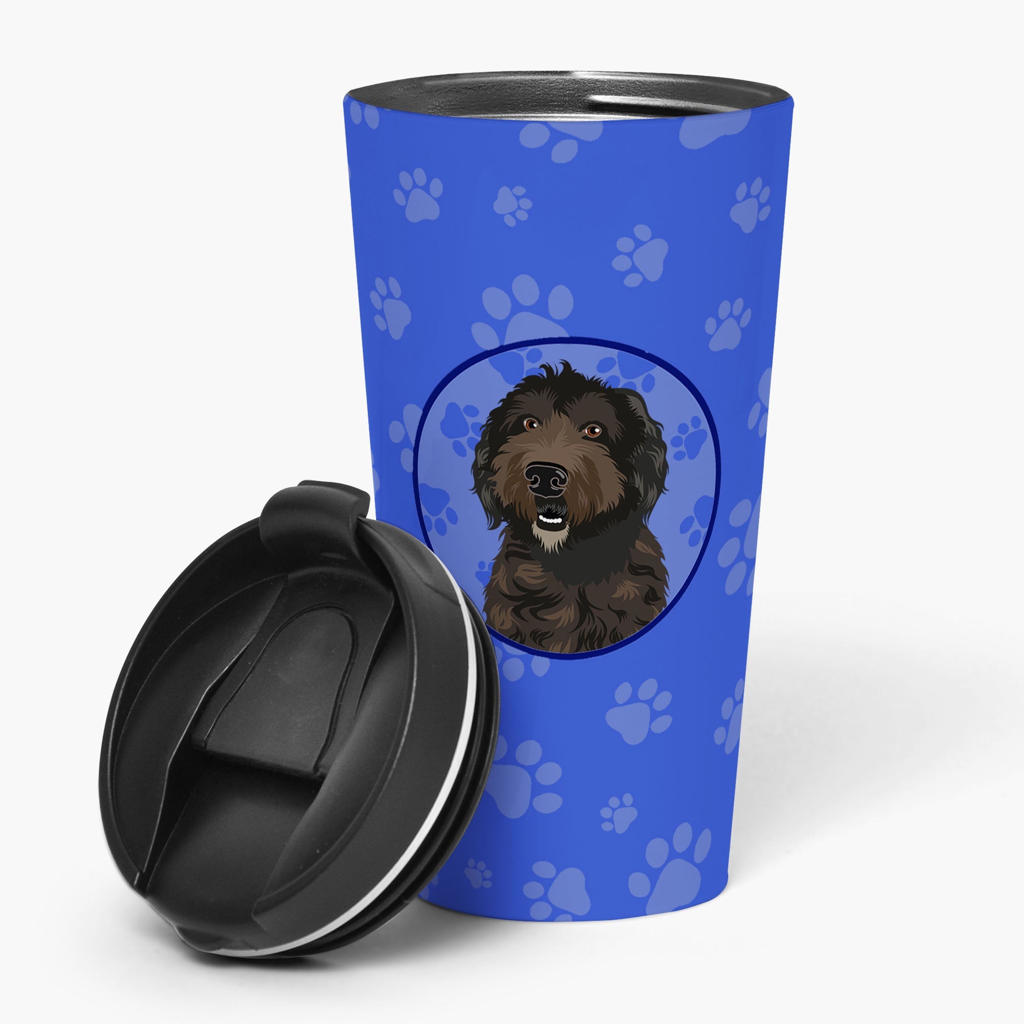 Doodle Chocolate #1  Stainless Steel 16 oz  Tumbler Blue Insulated Tumbler with Lid, Cute Travel Cup for Coffee, Cocktails, Gift Men, Dad, Women, Mother