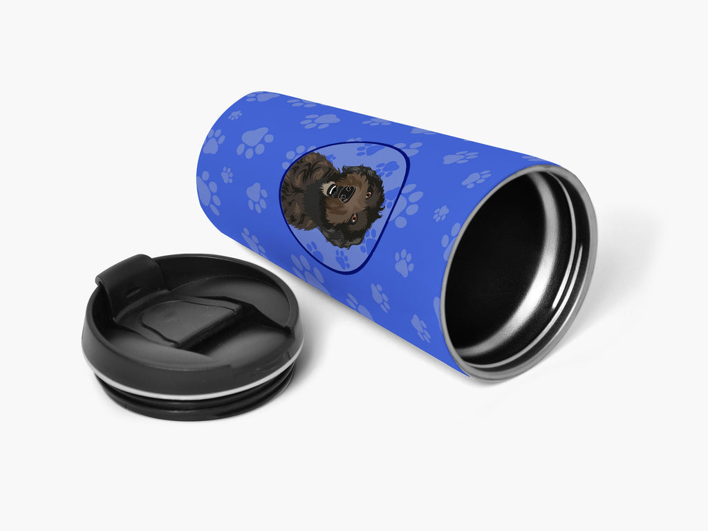 Doodle Chocolate #1  Stainless Steel 16 oz  Tumbler Blue Insulated Tumbler with Lid, Cute Travel Cup for Coffee, Cocktails, Gift Men, Dad, Women, Mother
