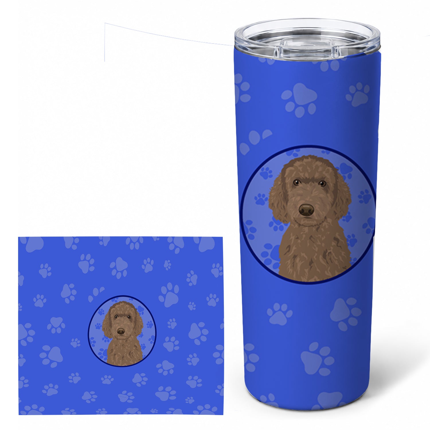 Doodle Chocolate #2  Stainless Steel Skinny Tumbler 20 oz Vacuum Double Walled Reusable Insulated Travel Cup