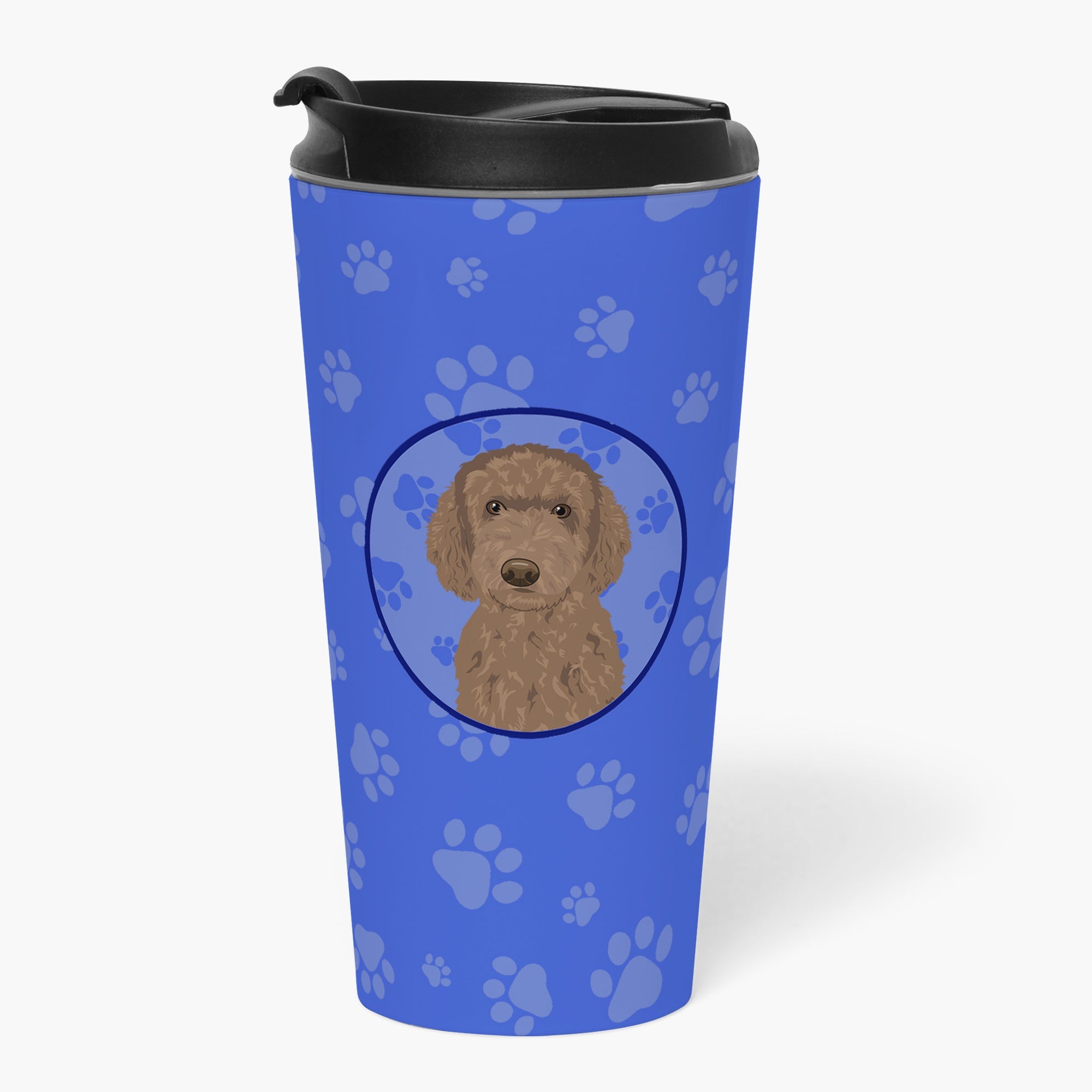 Doodle Chocolate #2  Stainless Steel 16 oz  Tumbler Blue Insulated Tumbler with Lid, Cute Travel Cup for Coffee, Cocktails, Gift Men, Dad, Women, Mother