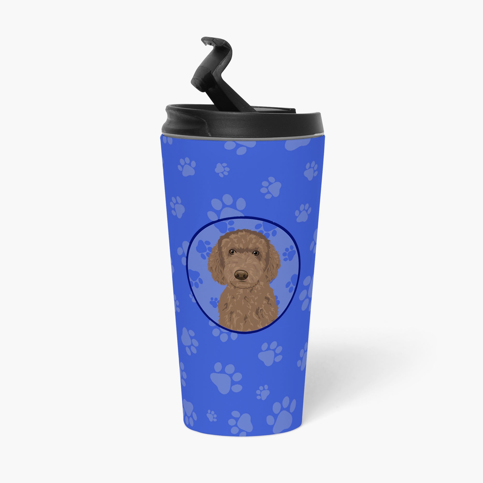 Doodle Chocolate #2  Stainless Steel 16 oz  Tumbler Blue Insulated Tumbler with Lid, Cute Travel Cup for Coffee, Cocktails, Gift Men, Dad, Women, Mother