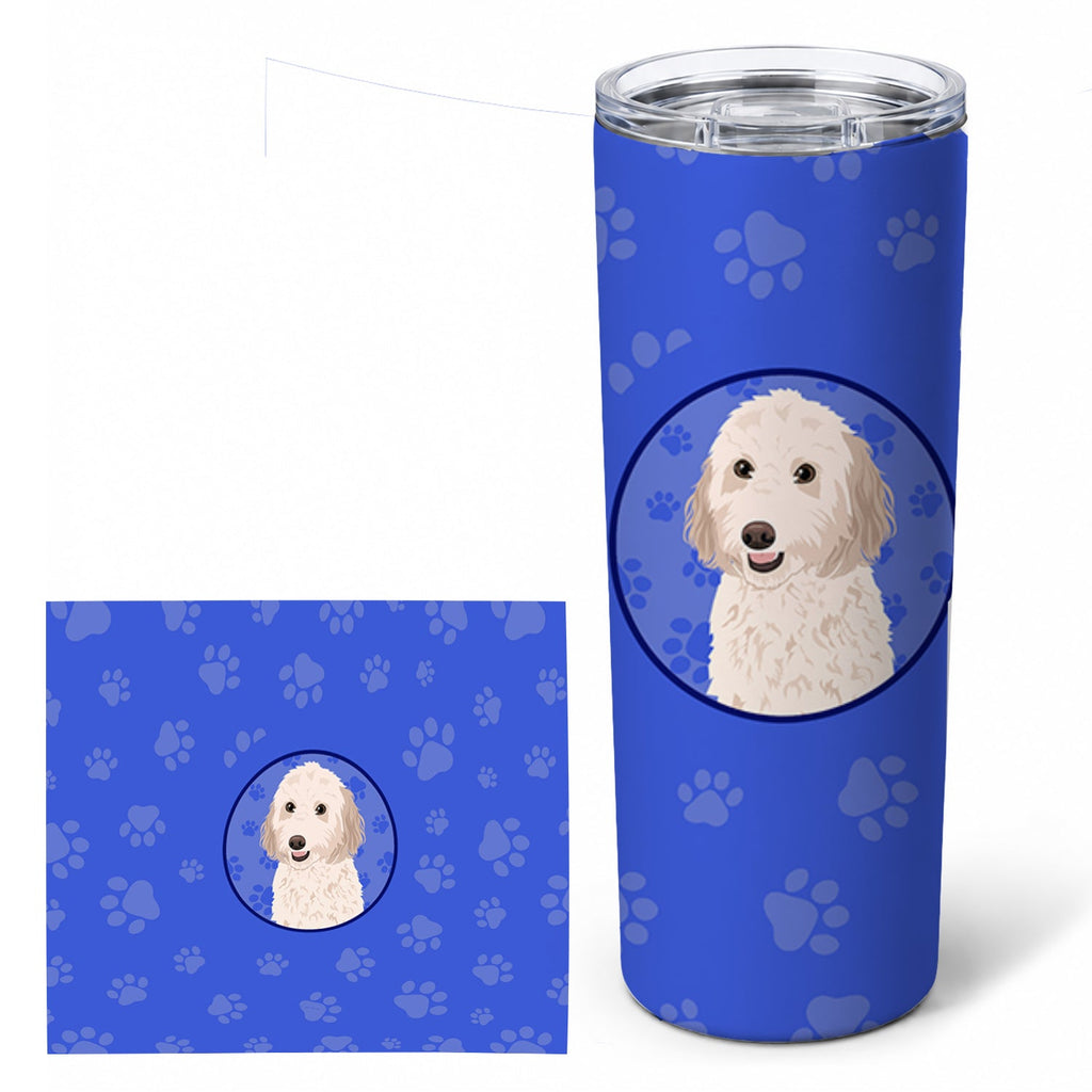 Doodle Cream #1  Stainless Steel Skinny Tumbler 20 oz Vacuum Double Walled Reusable Insulated Travel Cup