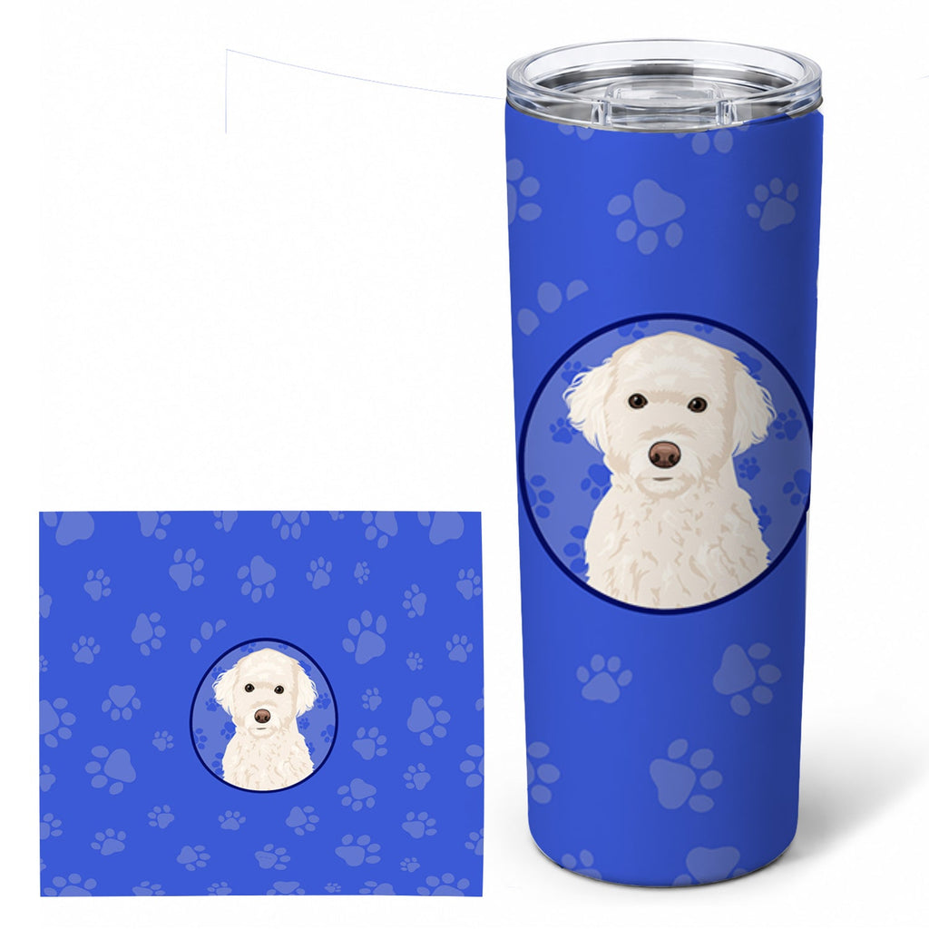 Doodle Cream #2  Stainless Steel Skinny Tumbler 20 oz Vacuum Double Walled Reusable Insulated Travel Cup