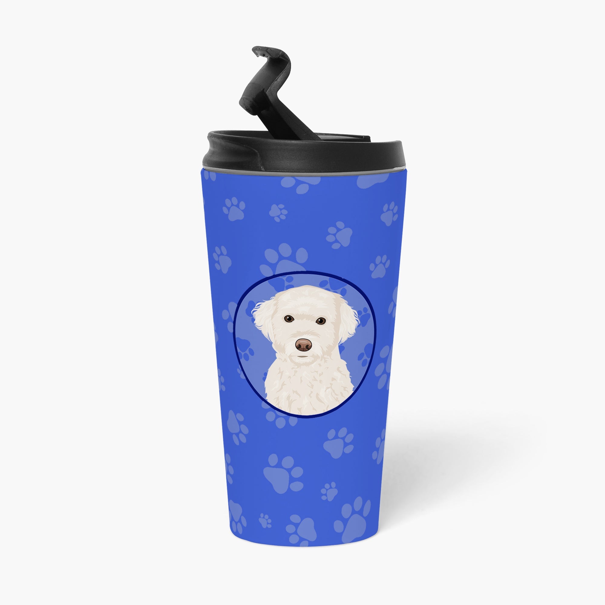Doodle Cream #2  Stainless Steel 16 oz  Tumbler Blue Insulated Tumbler with Lid, Cute Travel Cup for Coffee, Cocktails, Gift Men, Dad, Women, Mother