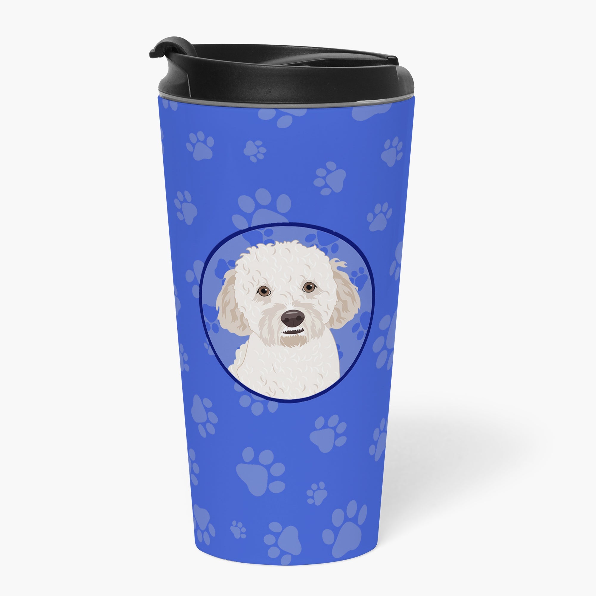 Doodle Cream #4  Stainless Steel 16 oz  Tumbler Blue Insulated Tumbler with Lid, Cute Travel Cup for Coffee, Cocktails, Gift Men, Dad, Women, Mother