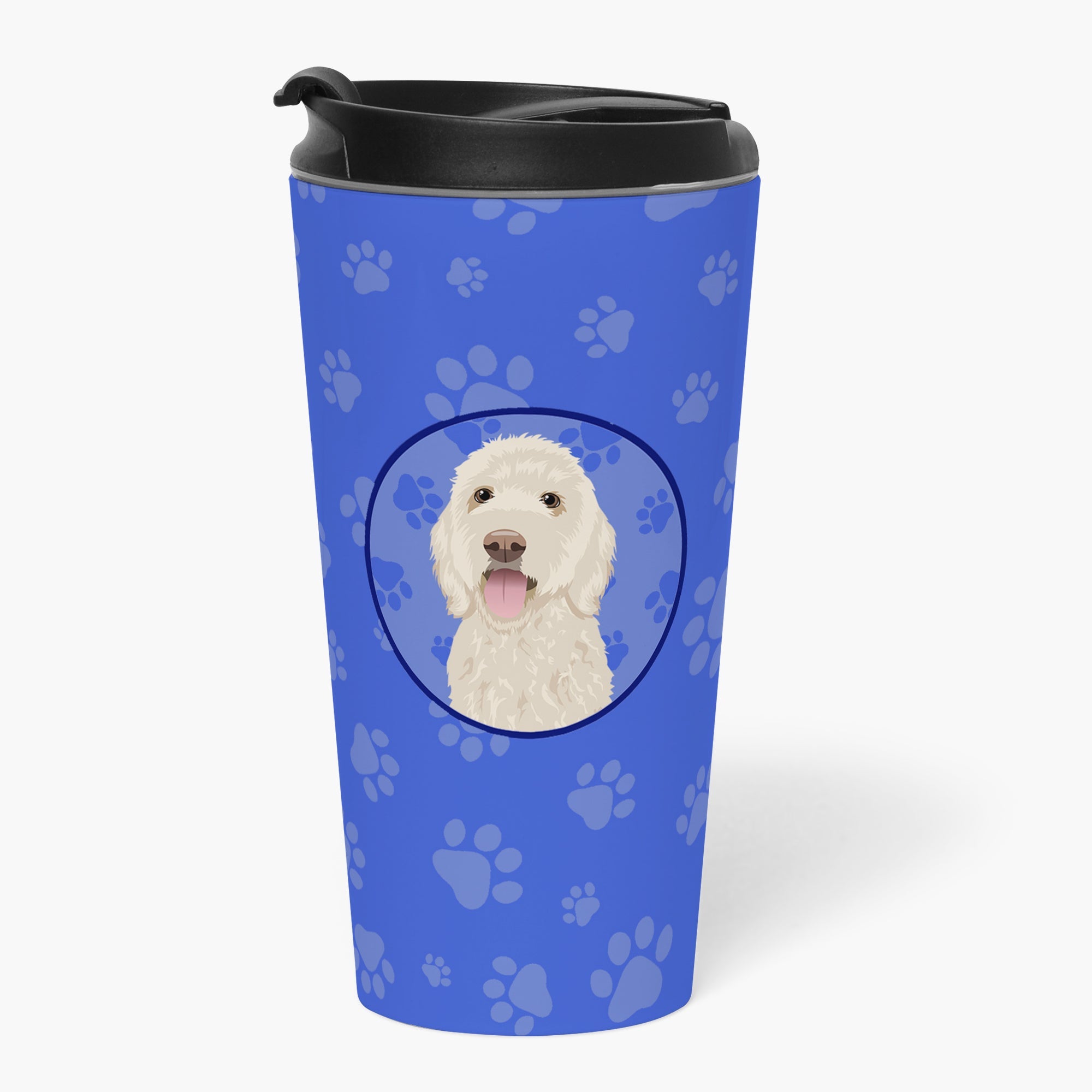 Doodle Cream #5  Stainless Steel 16 oz  Tumbler Blue Insulated Tumbler with Lid, Cute Travel Cup for Coffee, Cocktails, Gift Men, Dad, Women, Mother