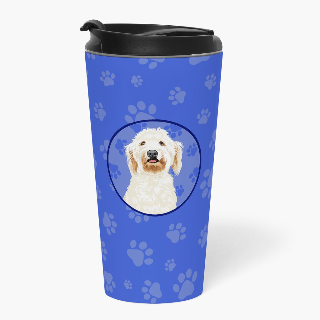 Doodle Cream #6  Stainless Steel 16 oz  Tumbler Blue Insulated Tumbler with Lid, Cute Travel Cup for Coffee, Cocktails, Gift Men, Dad, Women, Mother