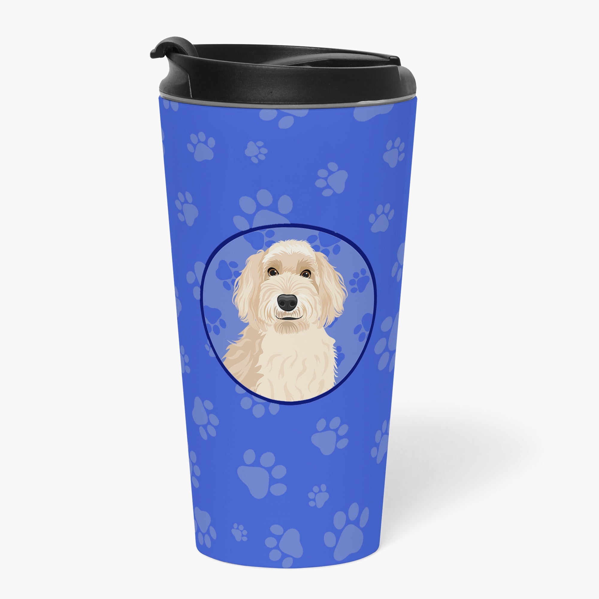 Doodle Fawn #2  Stainless Steel 16 oz  Tumbler Blue Insulated Tumbler with Lid, Cute Travel Cup for Coffee, Cocktails, Gift Men, Dad, Women, Mother