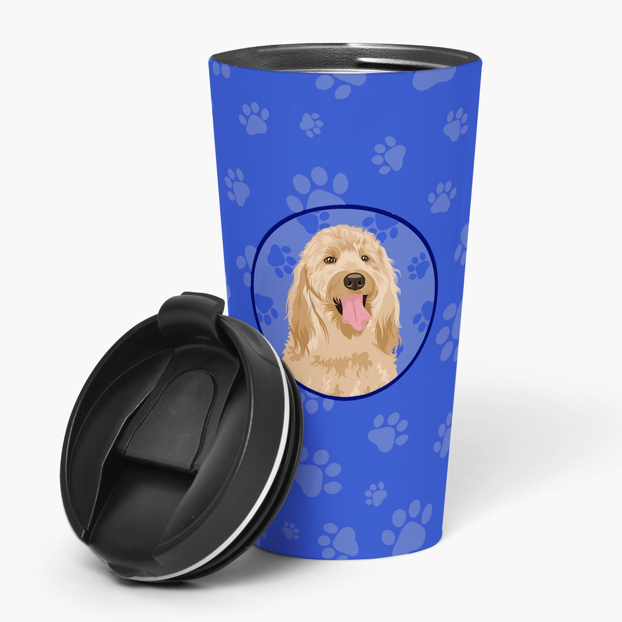 Doodle Fawn #3  Stainless Steel 16 oz  Tumbler Blue Insulated Tumbler with Lid, Cute Travel Cup for Coffee, Cocktails, Gift Men, Dad, Women, Mother