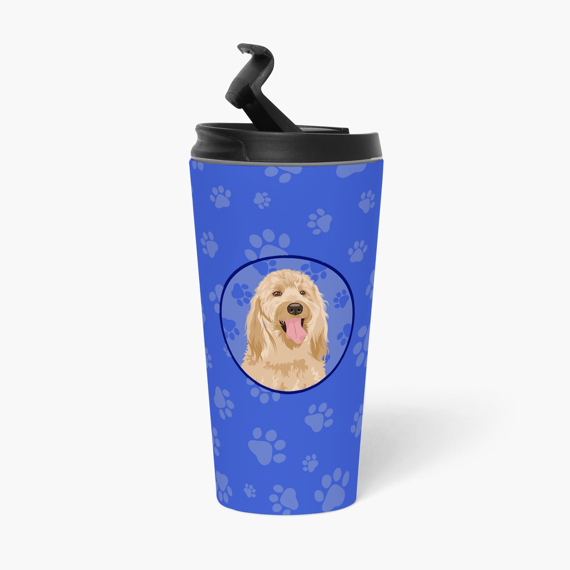 Doodle Fawn #3  Stainless Steel 16 oz  Tumbler Blue Insulated Tumbler with Lid, Cute Travel Cup for Coffee, Cocktails, Gift Men, Dad, Women, Mother