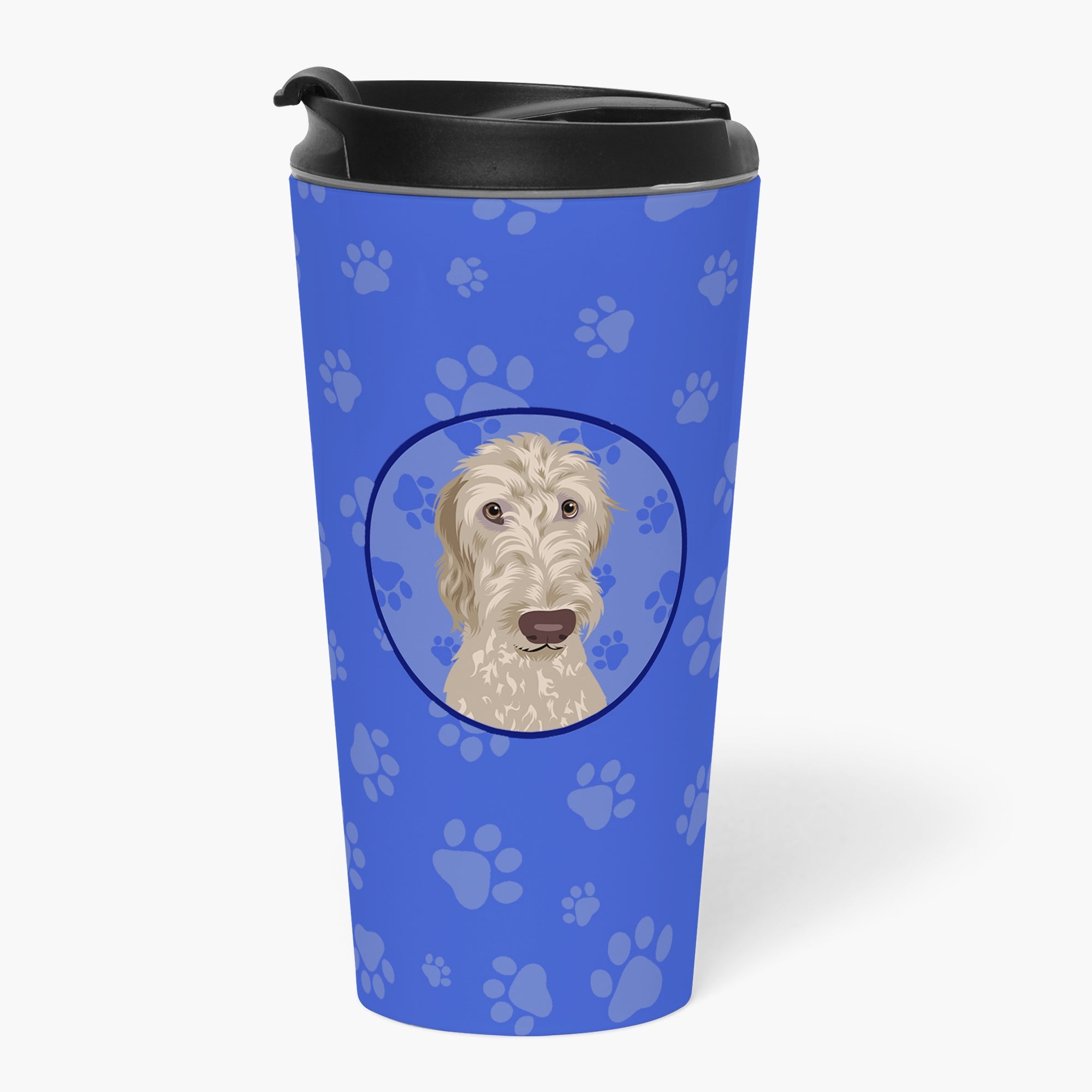 Doodle Fawn #4  Stainless Steel 16 oz  Tumbler Blue Insulated Tumbler with Lid, Cute Travel Cup for Coffee, Cocktails, Gift Men, Dad, Women, Mother