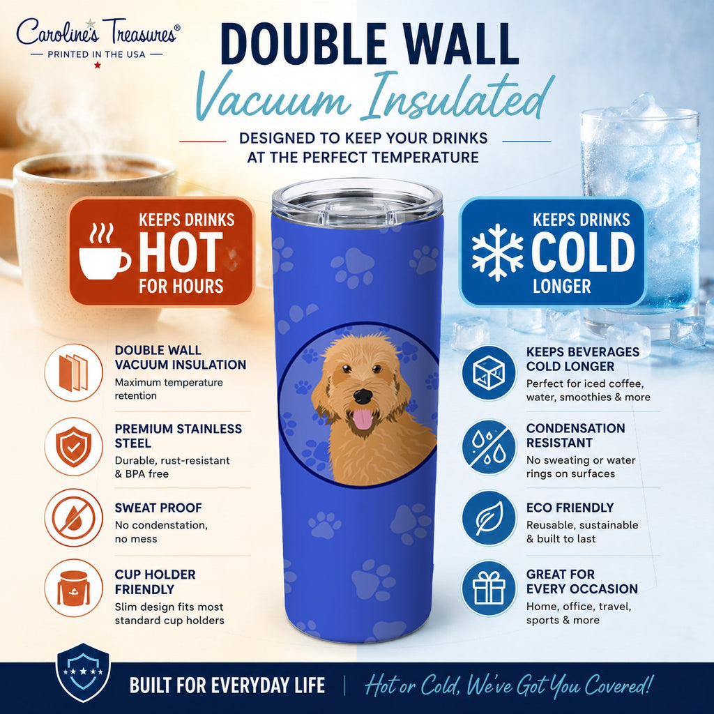 Doodle Liver #4  Stainless Steel Skinny Tumbler 20 oz Vacuum Double Walled Reusable Insulated Travel Cup
