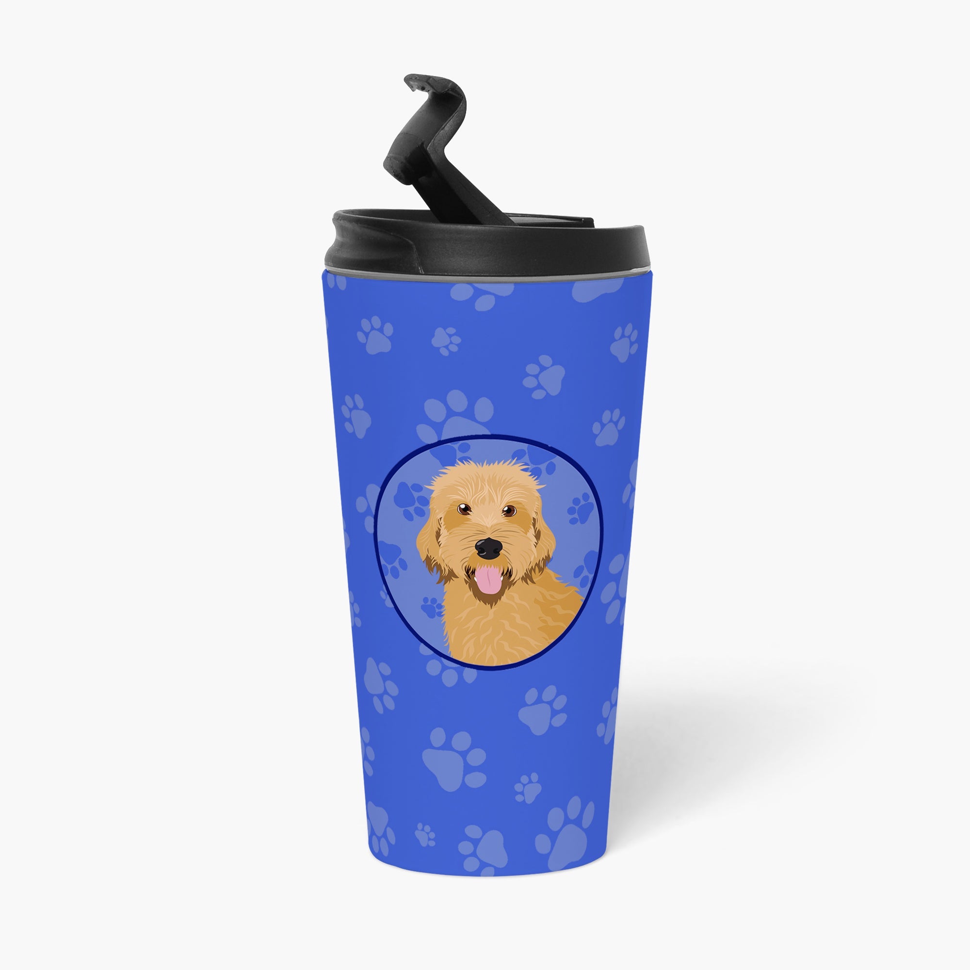 Doodle Liver #4  Stainless Steel 16 oz  Tumbler Blue Insulated Tumbler with Lid, Cute Travel Cup for Coffee, Cocktails, Gift Men, Dad, Women, Mother