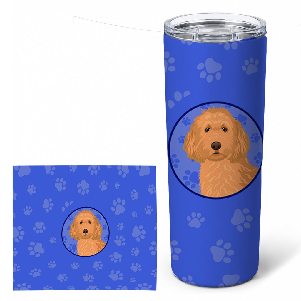 Doodle Red #1  Stainless Steel Skinny Tumbler 20 oz Vacuum Double Walled Reusable Insulated Travel Cup