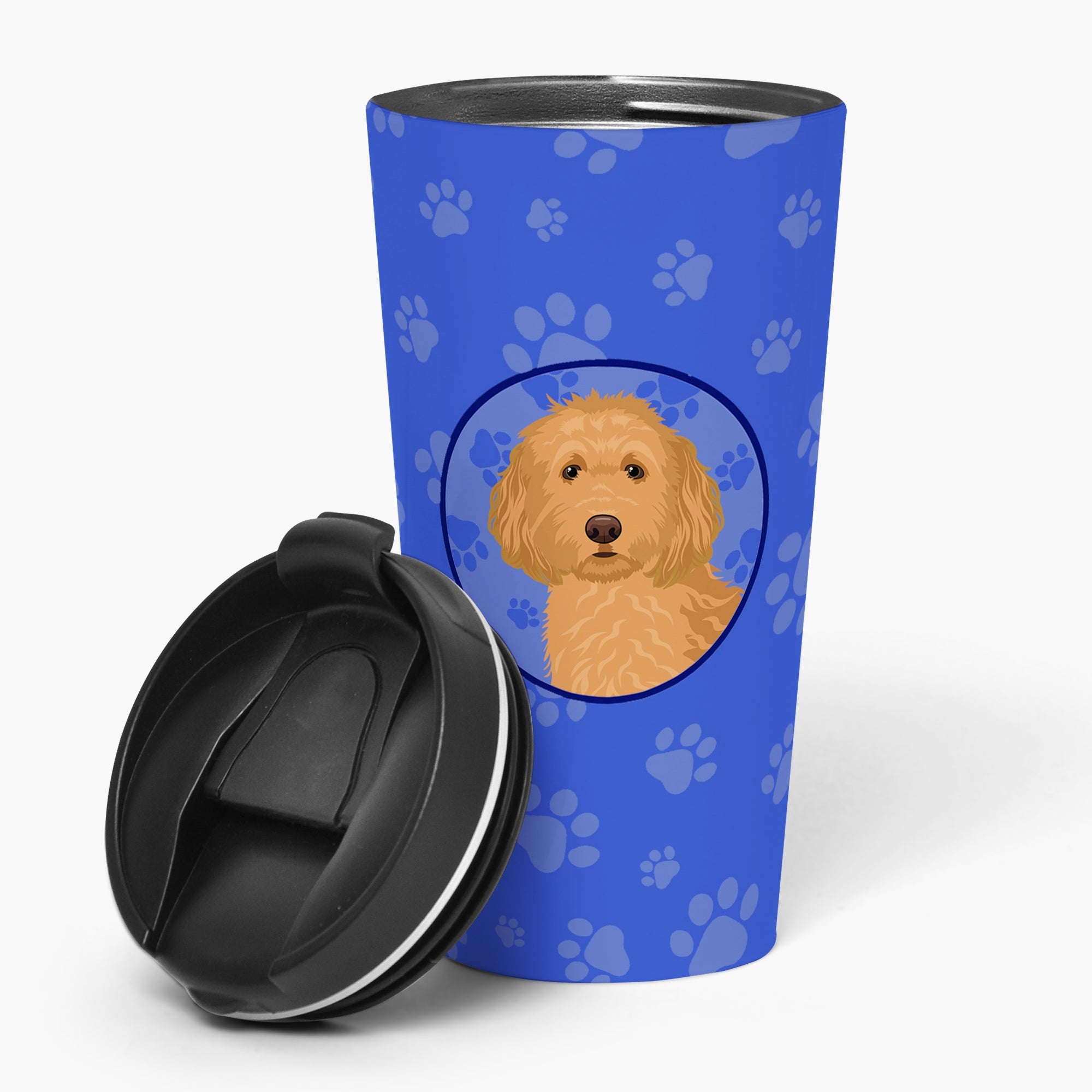 Doodle Red #1  Stainless Steel 16 oz  Tumbler Blue Insulated Tumbler with Lid, Cute Travel Cup for Coffee, Cocktails, Gift Men, Dad, Women, Mother