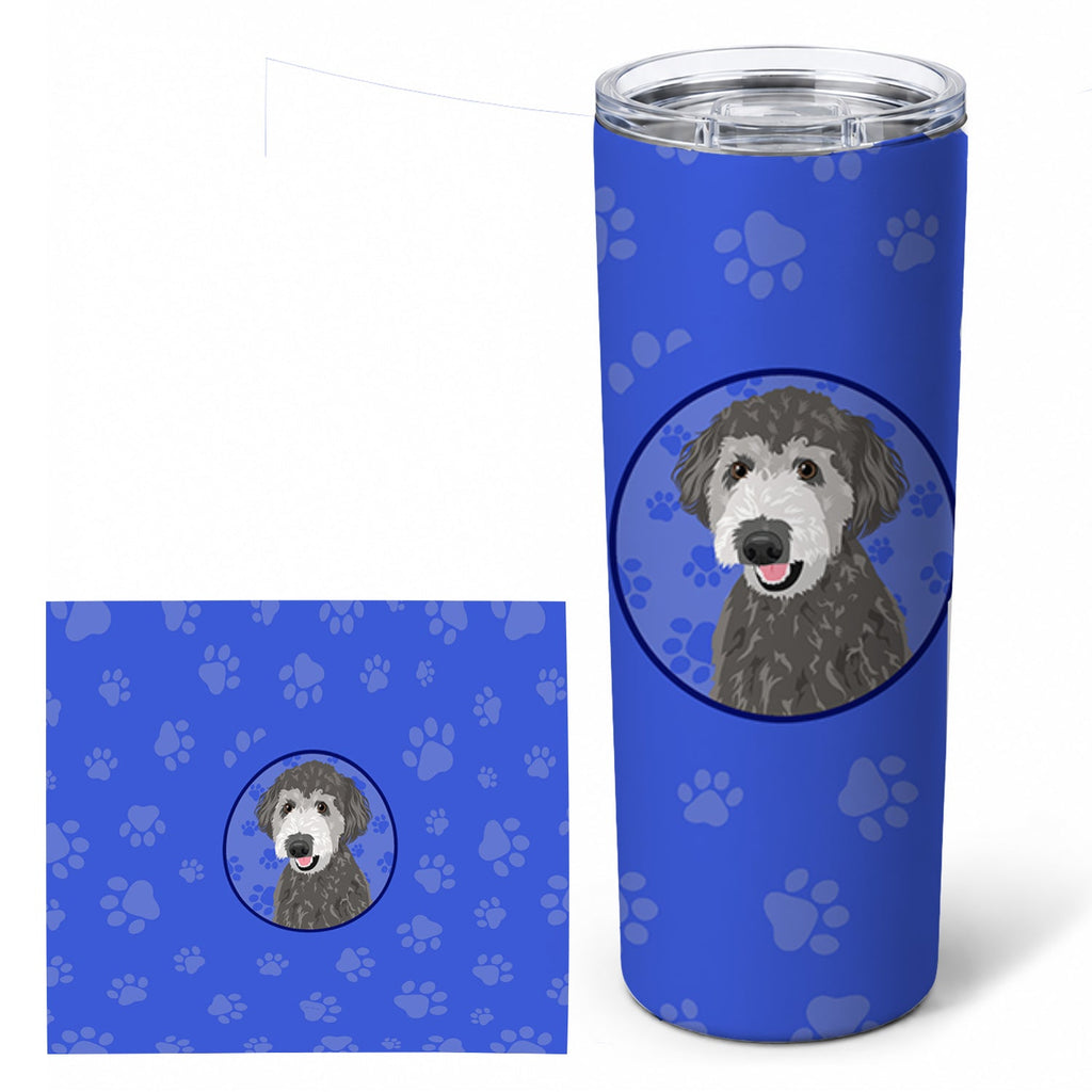 Doodle Silver #2  Stainless Steel Skinny Tumbler 20 oz Vacuum Double Walled Reusable Insulated Travel Cup