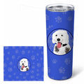 Doodle Silver and White #2  Stainless Steel Skinny Tumbler 20 oz Vacuum Double Walled Reusable Insulated Travel Cup