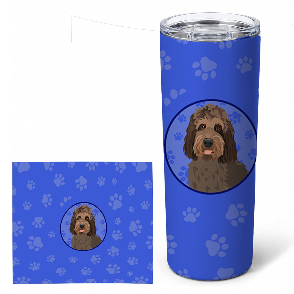Doodle Tricolor #3  Stainless Steel Skinny Tumbler 20 oz Vacuum Double Walled Reusable Insulated Travel Cup