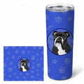 English Bulldog Black and White  Stainless Steel Skinny Tumbler 20 oz Vacuum Double Walled Reusable Insulated Travel Cup