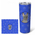 French Bulldog Blue  Stainless Steel Skinny Tumbler 20 oz Vacuum Double Walled Reusable Insulated Travel Cup
