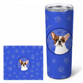 French Bulldog White #2  Stainless Steel Skinny Tumbler 20 oz Vacuum Double Walled Reusable Insulated Travel Cup