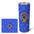 German Shepherd Red and Black  Stainless Steel Skinny Tumbler 20 oz Vacuum Double Walled Reusable Insulated Travel Cup
