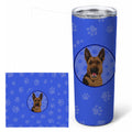 German Shepherd Black and Tan #2  Stainless Steel Skinny Tumbler 20 oz Vacuum Double Walled Reusable Insulated Travel Cup