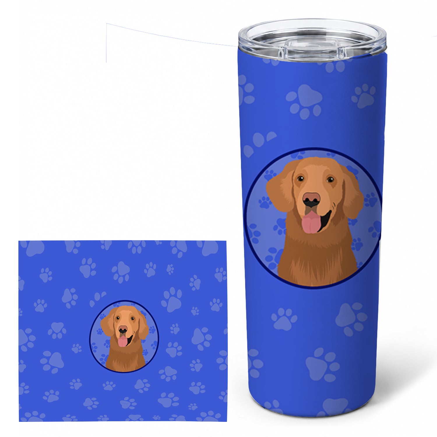 Golden Retriever Red #1  Stainless Steel Skinny Tumbler 20 oz Vacuum Double Walled Reusable Insulated Travel Cup