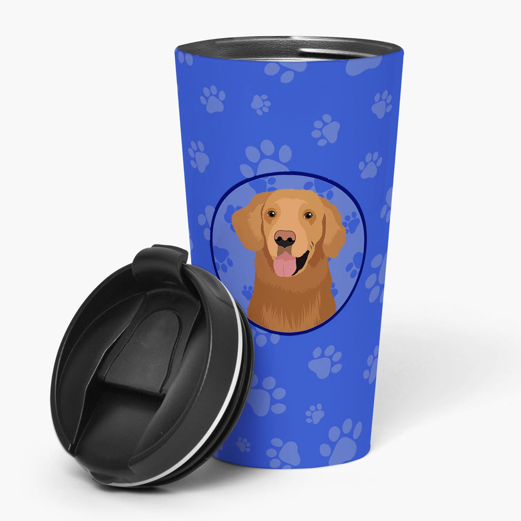 Golden Retriever Red #1  Stainless Steel 16 oz  Tumbler Blue Insulated Tumbler with Lid, Cute Travel Cup for Coffee, Cocktails, Gift Men, Dad, Women, Mother