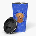 Golden Retriever Red #1  Stainless Steel 16 oz  Tumbler Blue Insulated Tumbler with Lid, Cute Travel Cup for Coffee, Cocktails, Gift Men, Dad, Women, Mother
