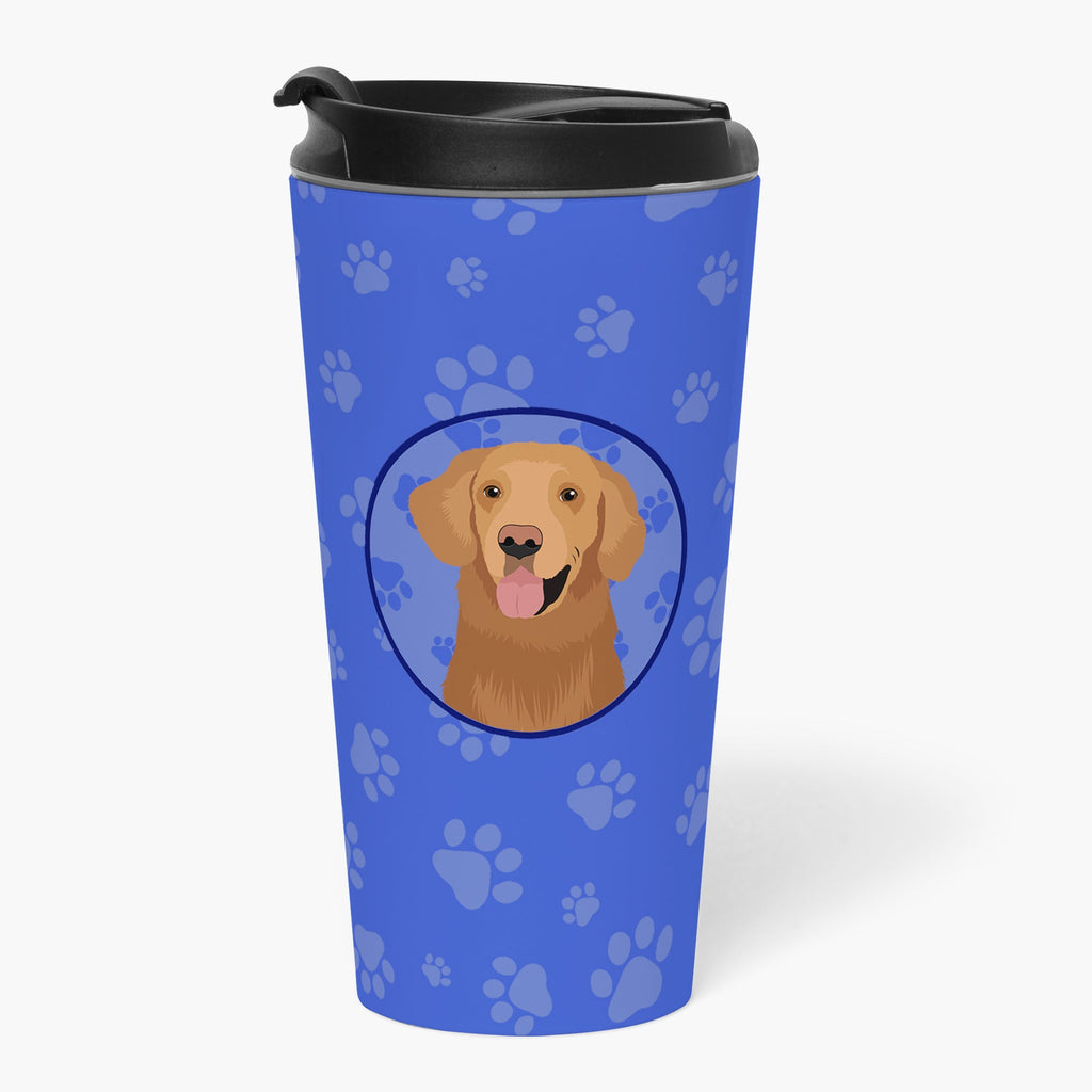 Golden Retriever Red #1  Stainless Steel 16 oz  Tumbler Blue Insulated Tumbler with Lid, Cute Travel Cup for Coffee, Cocktails, Gift Men, Dad, Women, Mother