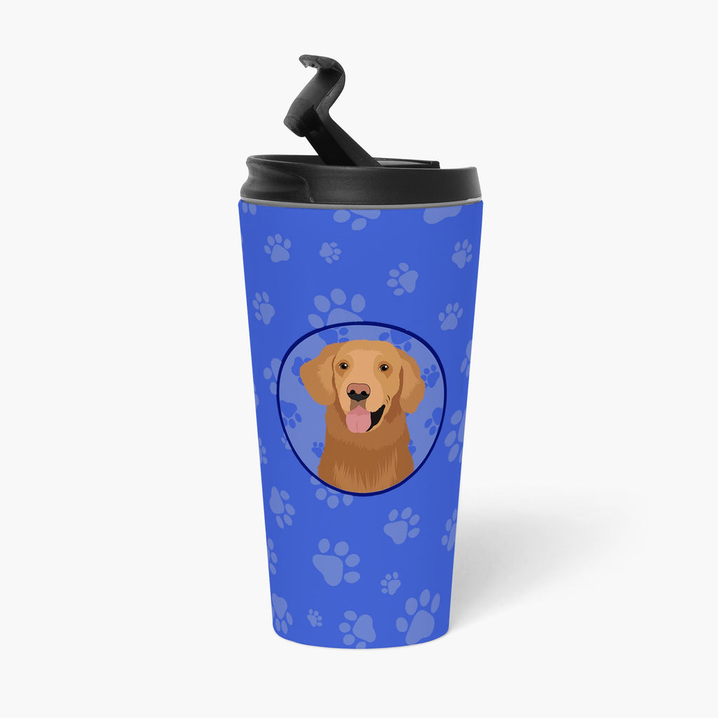 Golden Retriever Red #1  Stainless Steel 16 oz  Tumbler Blue Insulated Tumbler with Lid, Cute Travel Cup for Coffee, Cocktails, Gift Men, Dad, Women, Mother