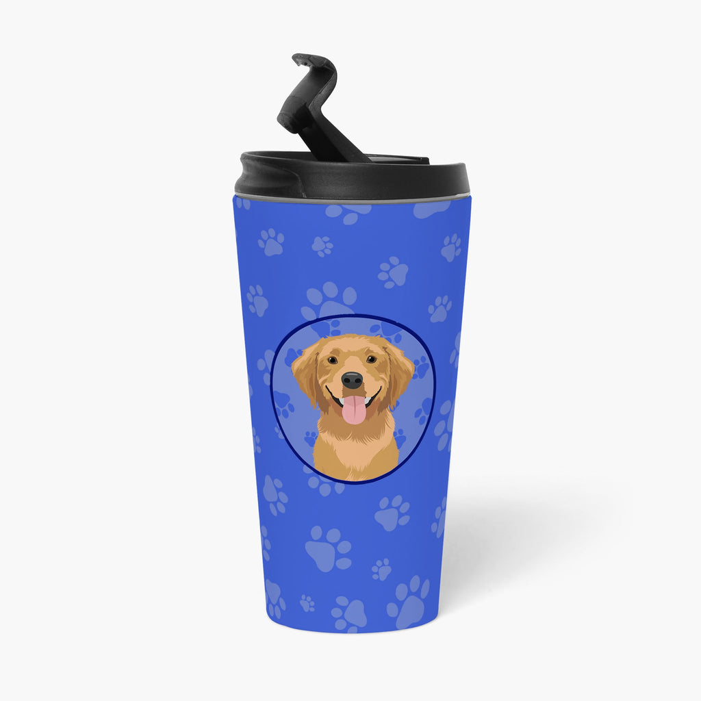 Golden Retriever Red #2  Stainless Steel 16 oz  Tumbler Blue Insulated Tumbler with Lid, Cute Travel Cup for Coffee, Cocktails, Gift Men, Dad, Women, Mother