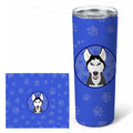 Siberian Husky Black and White #3  Stainless Steel Skinny Tumbler 20 oz Vacuum Double Walled Reusable Insulated Travel Cup