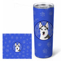 Siberian Husky Puppy  Stainless Steel Skinny Tumbler 20 oz Vacuum Double Walled Reusable Insulated Travel Cup