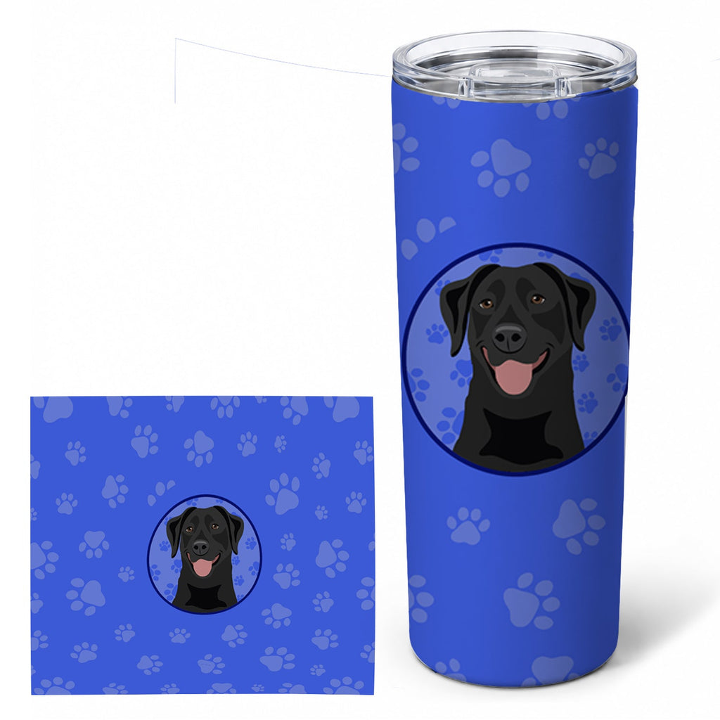 Labrador Retriever Black #1  Stainless Steel Skinny Tumbler 20 oz Vacuum Double Walled Reusable Insulated Travel Cup