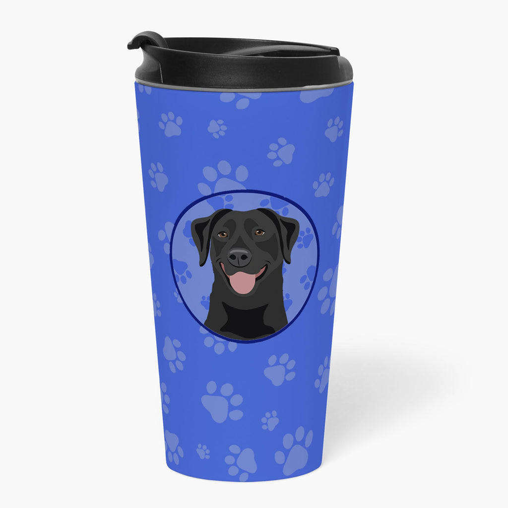 Labrador Retriever Black #1  Stainless Steel 16 oz  Tumbler Blue Insulated Tumbler with Lid, Cute Travel Cup for Coffee, Cocktails, Gift Men, Dad, Women, Mother