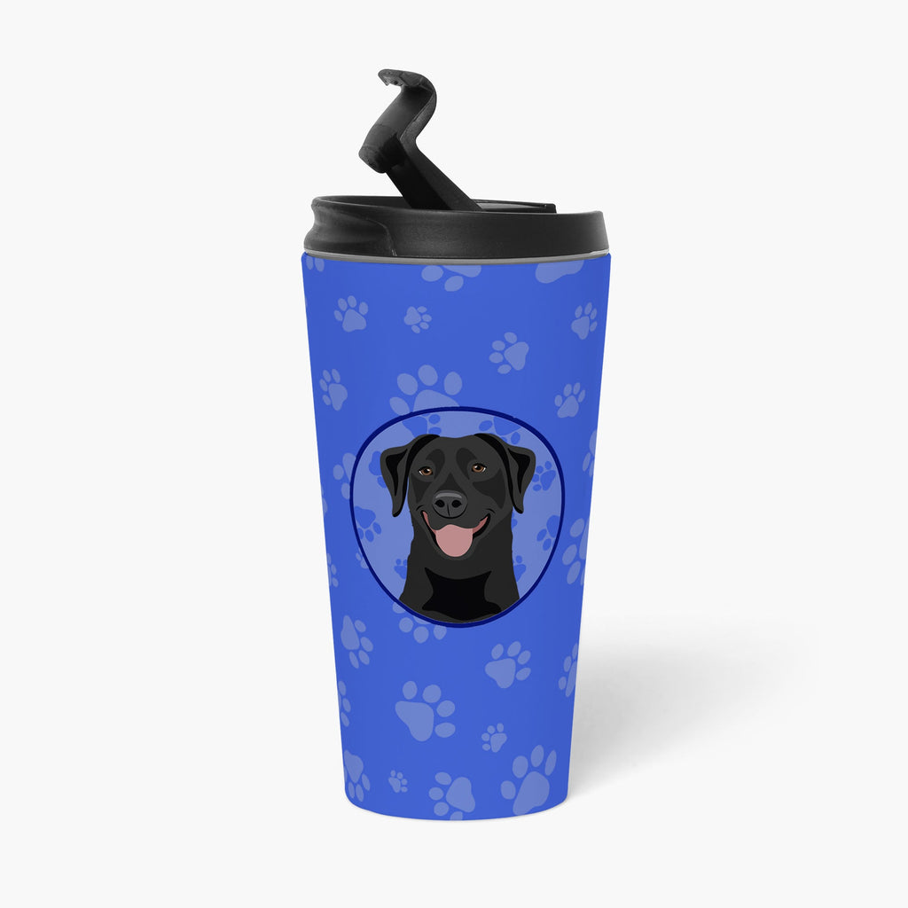 Labrador Retriever Black #1  Stainless Steel 16 oz  Tumbler Blue Insulated Tumbler with Lid, Cute Travel Cup for Coffee, Cocktails, Gift Men, Dad, Women, Mother