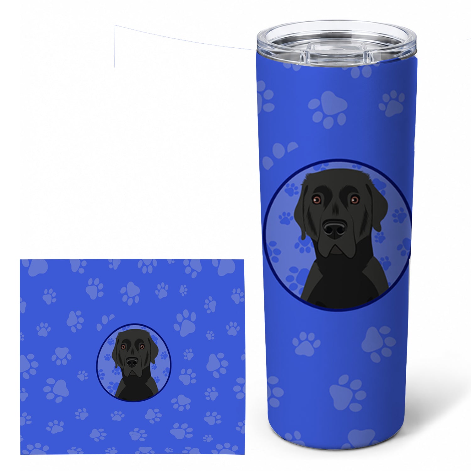 Labrador Retriever Black #2  Stainless Steel Skinny Tumbler 20 oz Vacuum Double Walled Reusable Insulated Travel Cup