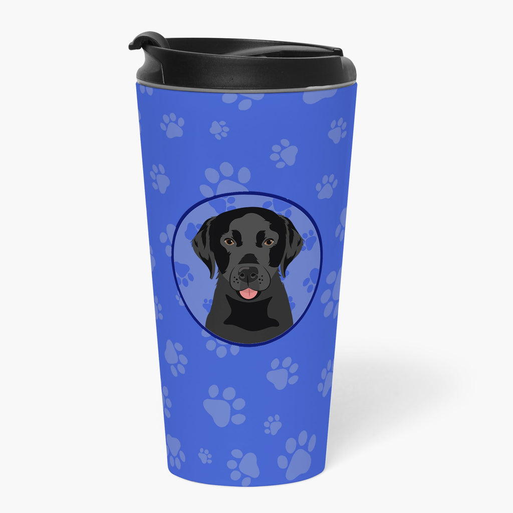 Labrador Retriever Black #3  Stainless Steel 16 oz  Tumbler Blue Insulated Tumbler with Lid, Cute Travel Cup for Coffee, Cocktails, Gift Men, Dad, Women, Mother
