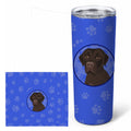 Labrador Retriever Chocolate #1  Stainless Steel Skinny Tumbler 20 oz Vacuum Double Walled Reusable Insulated Travel Cup