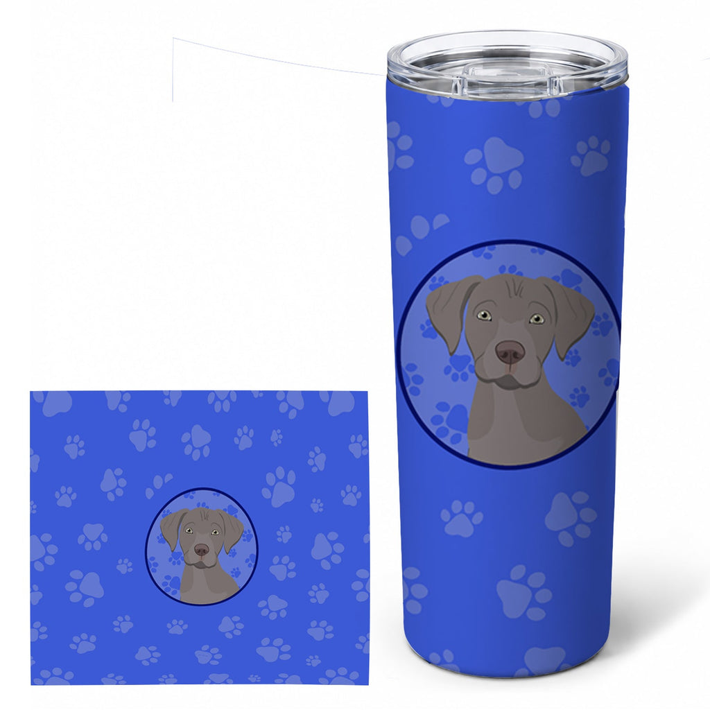 Labrador Retriever Gray Puppy  Stainless Steel Skinny Tumbler 20 oz Vacuum Double Walled Reusable Insulated Travel Cup